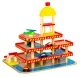 Large Wooden Toy Garage with Elevator and Cars ECOTOYS