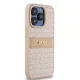 DKNY iPhone 15 Pro Case Mono Stripe & Metal Logo, Pink