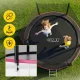 4Fizjo CLASSIC Kids Garden Trampoline, 312 cm (10 FT), Pink/Black