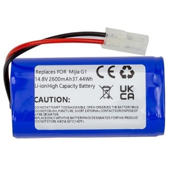 Battery for Xiaomi Mijia G1 Robot Vacuum, 14.8V, 2.6Ah, Li-ion Replacement