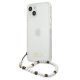 Guess Pearl Transparent Hardcase for iPhone 13 mini, White