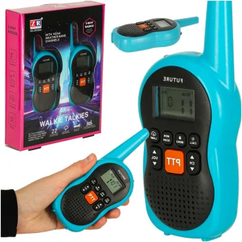 Kids Walkie Talkies with 3km Long Range, 2 Pack Set, Blue