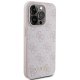 Apple iPhone 15 Pro 6.1\'\' Guess 4G Metal Gold Logo Case Cover, Pink | Telefona Maciņš Vāks Apvalks Bampers