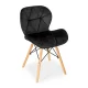 ModernHome Velvet Dining Chairs Set of 4 for Kitchen and Living Room, Black