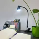Izoxis 00019454 Desk Lamp with Clip and Base, Black
