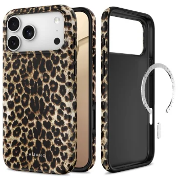 Tech-Protect Lamano MagSafe Case for iPhone 18 Pro / 17 Pro, Black/Brown