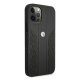 BMW iPhone 12 / 12 Pro Case Leather Curve Perforate, Black