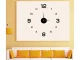 3D Wall Clock XXL 130 cm Black