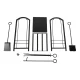 Metal Fireplace Log Rack with Fireplace Tool Set