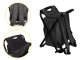 Folding Camping Chair with Backpack and Cooler Bag 3-in-1, Black