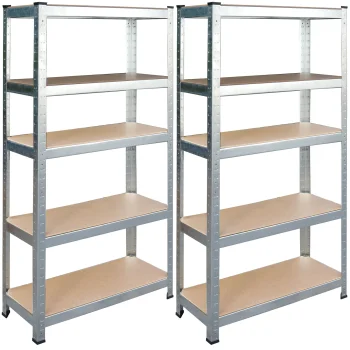 Humberg HR-812 Metal Storage Shelving Unit Set, 2 pcs, 180x90x40 cm