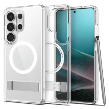 Spigen Ultra Hybrid MagSafe Case for Samsung Galaxy S26 Ultra - Clear and White