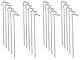 Steel Tent Pegs 18 cm, 20 pcs, Silver