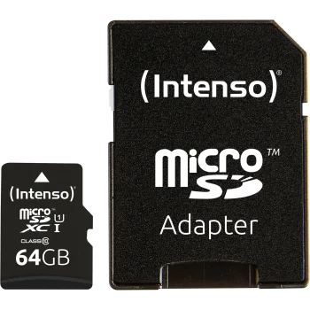 Atminties kortelė Intenso microSDXC 64GB UHS-I Premium su adapteriu