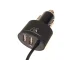 Maclean MCE76 Car Charger with Lightning Cable, 2xUSB, 5.2A, 1.8m, Black