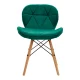Scandinavian Velvet Chair 4Rico QS-186, Green