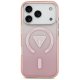 Guess IML Gradient Triangle Logo MagSafe Case for iPhone 17 Pro, Pink