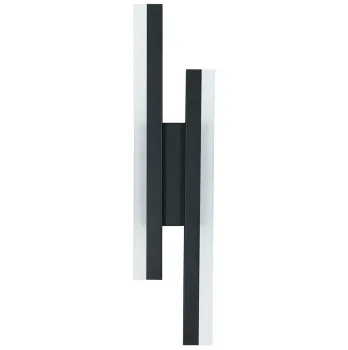 Double LED Wall Lamp 9W, 50cm, Cold White, Black