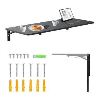 Maclean MC-128 B Folding Shelf / Table, 100x40cm, Black