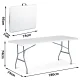 Plonos Folding Catering Garden Table 180 cm, White