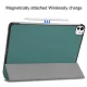 Apple iPad Pro 11\'\' (2024) (A2837 A2925) PU Leather Protective Tri-fold Book Case Cover, Green