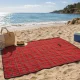 Foldable Picnic and Beach Blanket, Waterproof, 150x200cm, Red