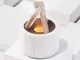 USB Air Humidifier and Aroma Diffuser with RGB LED and Flame Effect, 250ml, White