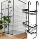 Hanging Shower Shelf Over The Shower Door Bath Caddy Shampoo Holder Storage Organizer, Black