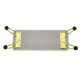 Manicure Hand Rest for Nail Techs, Faux Leather Arm Rest Cushion, White and Gold