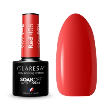 Claresa Hybrid Nail Polish Red 406, 5g