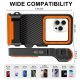 Tech-Protect IPX8 Pro Waterproof Phone Case, Orange/Black