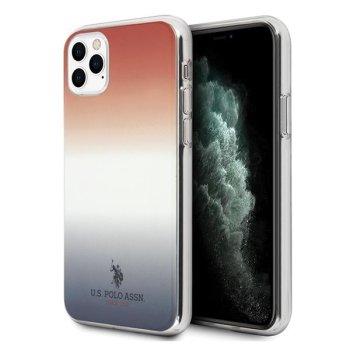 Apple iPhone 11 Pro 5.8'' US Polo Gradient Pattern Collection Case Cover (USHCN58TRDGRB), Blue / Red