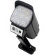 LED solar lamp with dummy security camera and remote control, black