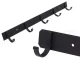 Wall-Mounted Coat Rack with 5 Hooks, Black