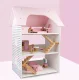 Bakalu Large Wooden Dollhouse with 3 Floors and Furniture