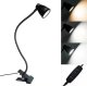 LED Reading Clip Lamp Light with Clip, Black
