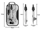 9-Piece Precision Geometry Set for School Math and Drafting, Black