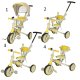 Kids Baby Trolley Bike Tricycle Stroller Buggy TRIKE FIX V4, Gray-Yellow