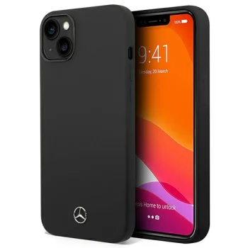 Mercedes Silicone Line MagSafe Case for iPhone 14 Plus - Black