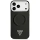 Guess iPhone 17 Pro Max Case PU Leather with Triangle Logo, Black