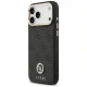 Guess 4G Strass Logo & Big Strap Metal Buttons MagSafe Case for iPhone 17 Pro Max, Black