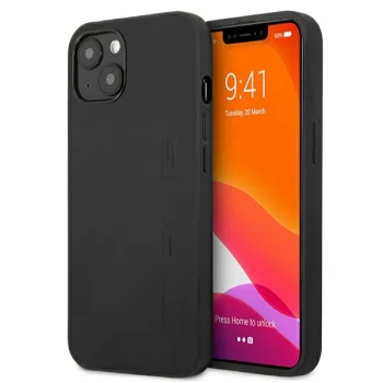 Mercedes-AMG iPhone 13 mini Case Leather Hot Stamped, Black
