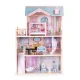 Ecotoys Large Wooden Dollhouse, 3 Floors, 11 Furniture Pieces