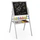 Ricokids Double-Sided Magnetic and Chalk Board for Kids, Grey