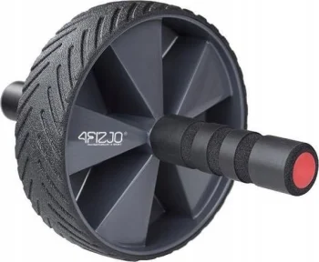 4Fizjo AB Wheel PRO Abdominal Exercise Roller, Black/Red