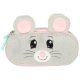 School Pencil Case BAMBINO with Soft Lining and Flip-Top Lid - Mouse