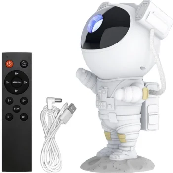 Izoxis LED Star Projector - Astronaut Night Light, White