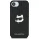 Karl Lagerfeld Monogram Choupette Head Pin Case for iPhone 16e - Black