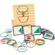 Geoboard Wooden Educational Toy with Rubber Bands