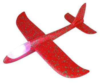 Styrofoam airplane with LED lights, 46 cm
